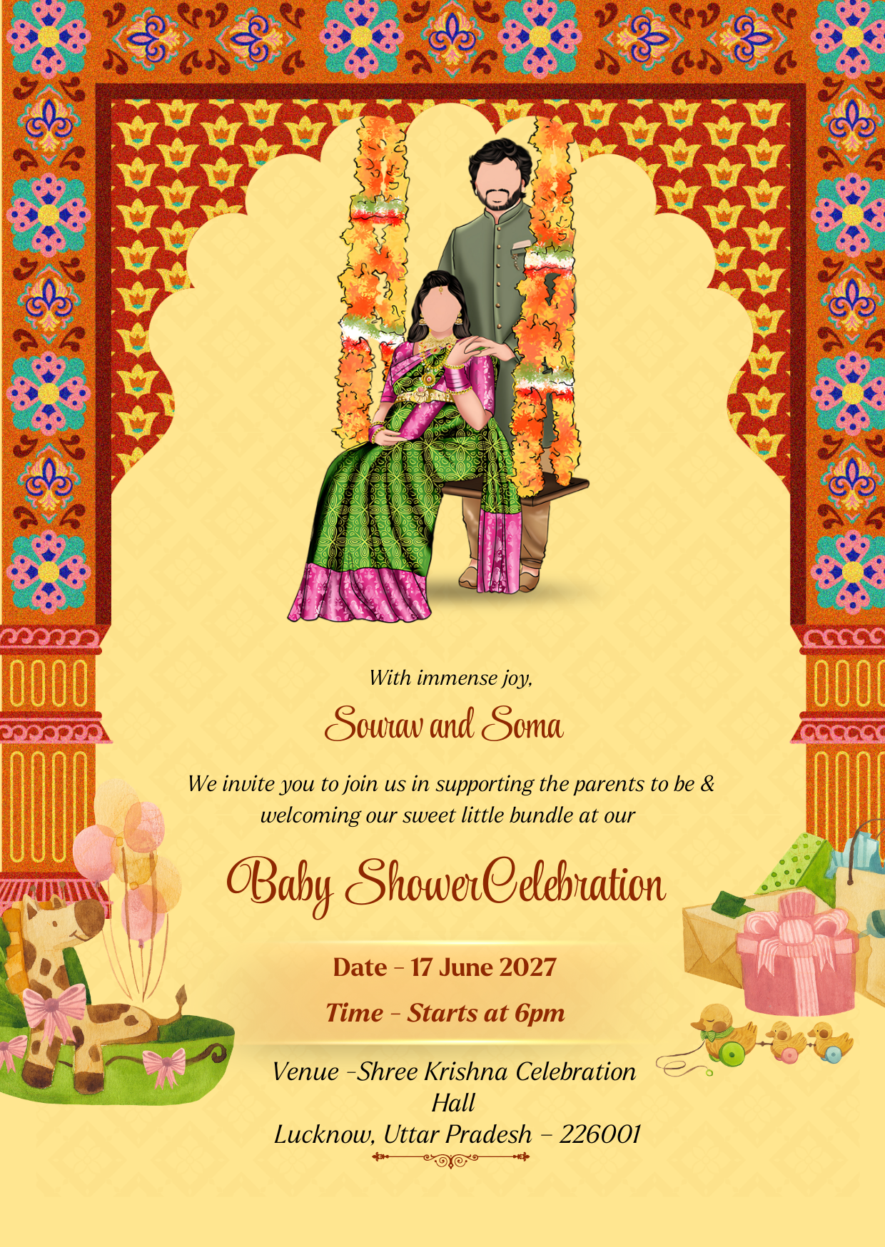 Baby Shower Invitation Design 08