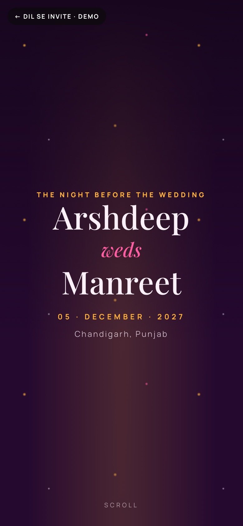 Jago Aaya — Arshdeep × Manreet demo website