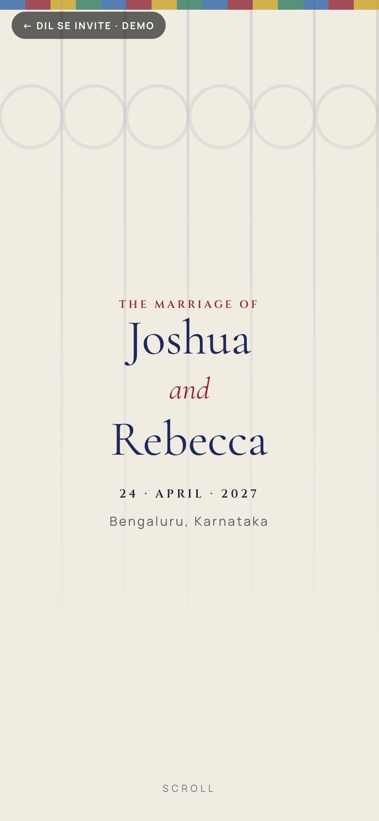 Sacred Vows — Joshua × Rebecca demo website