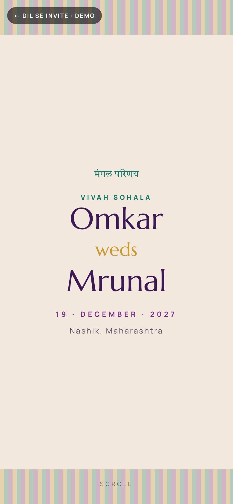Paithani — Omkar × Mrunal demo website