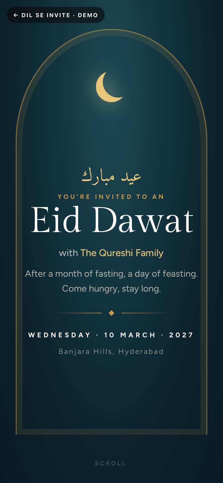 Chaand Raat — The Qureshi Family demo website