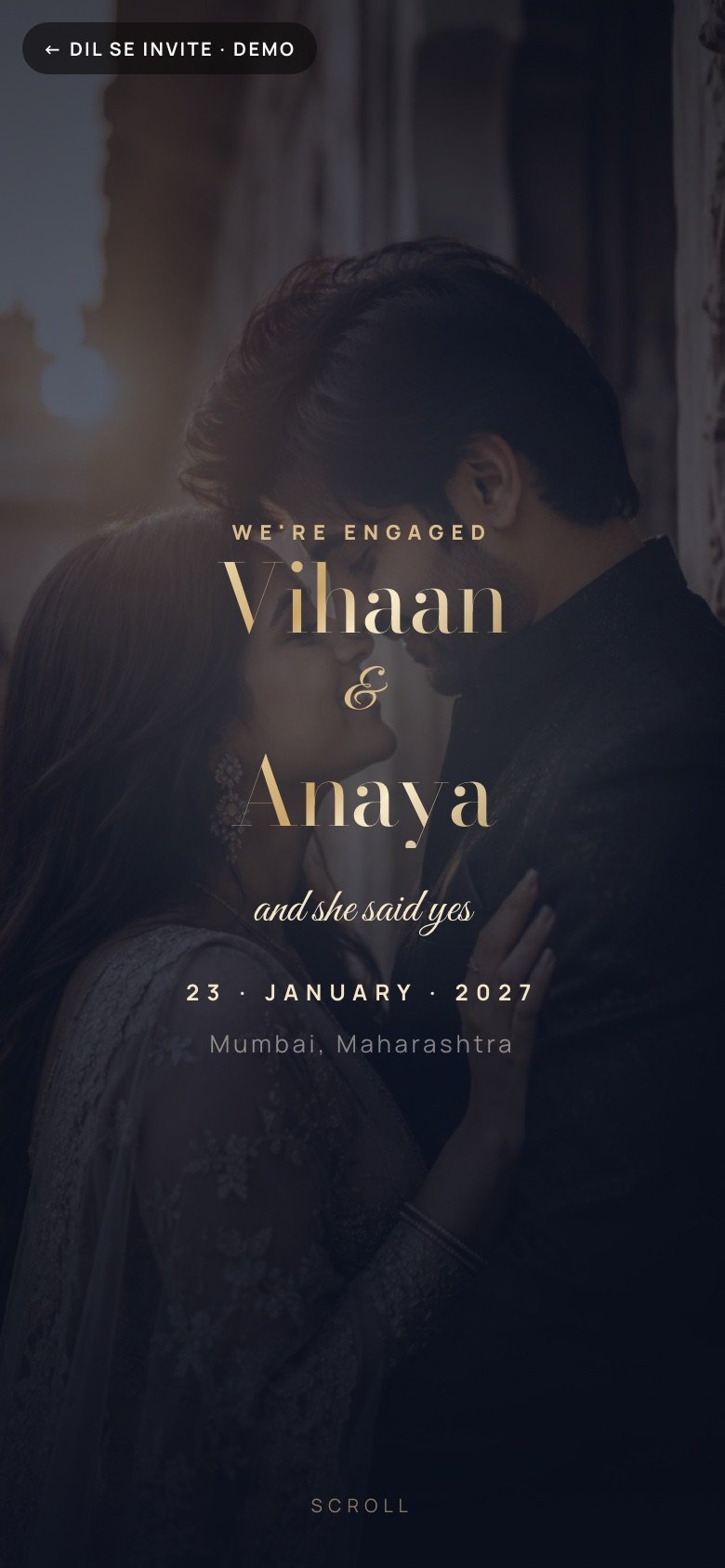 The Ring Box — Vihaan × Anaya demo website